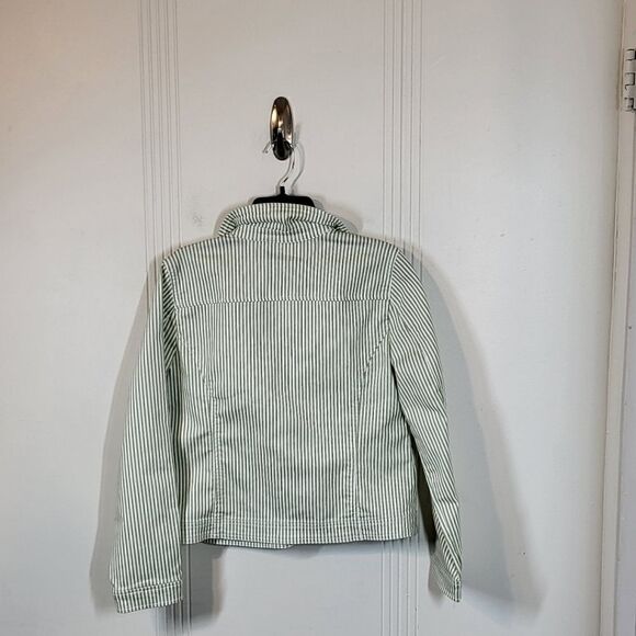 Chico's Striped Green & White Jacket - Picture 6 of 13